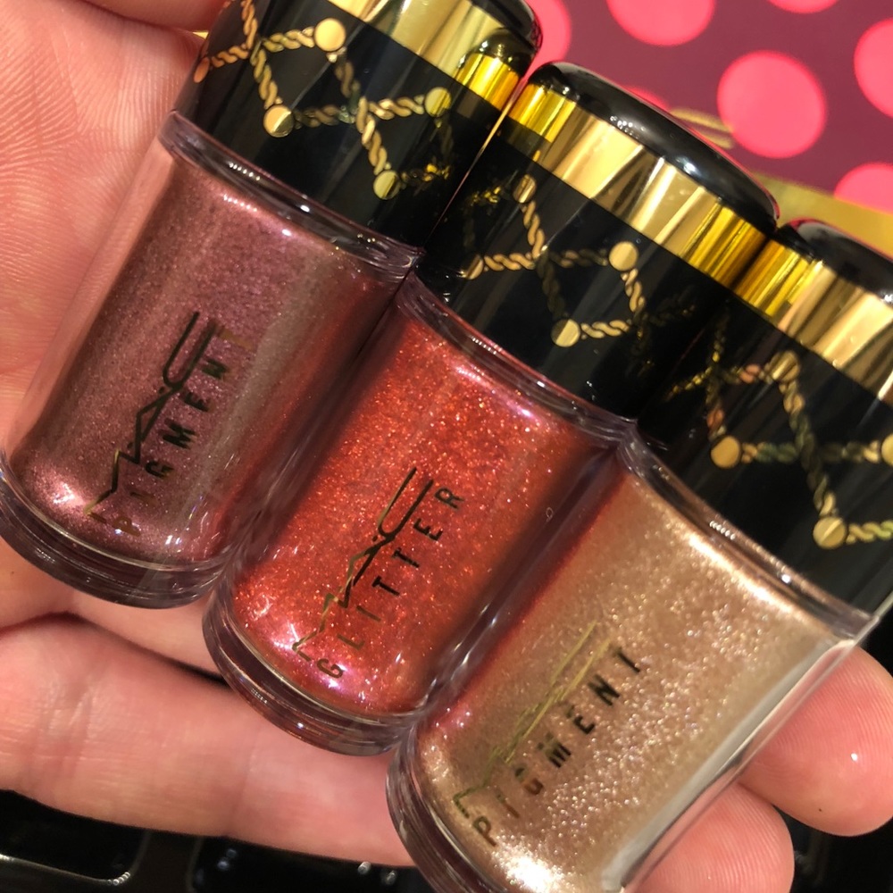 MAC pigments and glitter